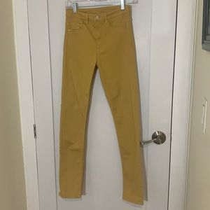 Mustard Yellow High Waisted Skinny Jeans